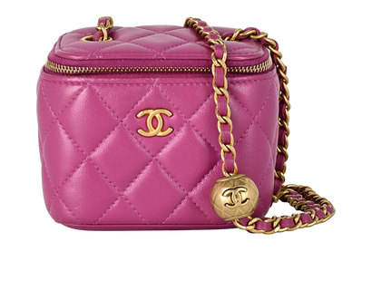 Mini Vanity, £1,700, Handbags, Purple, Lambskin Leather, Front view